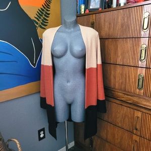 Woman's Cardigan Sweater 89th + Madison Orange & Black Size Small
